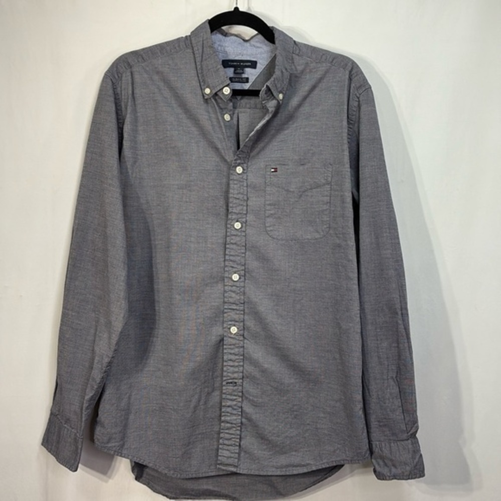 🍡 Tommy Hilfiger classic fit casual, button-down, long sleeve shirt